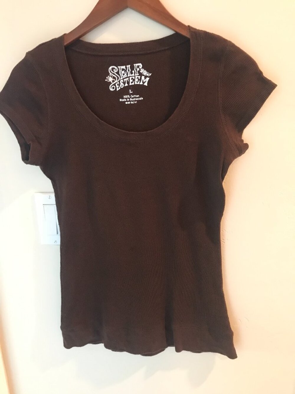 SELF ESTEEM BROWN SHORT SLEEVE T-SHIRT SIZE L